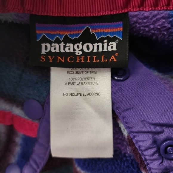 Patagonia Rare Southwest Pattern Synchilla Snap-T Fleece Jacket Women's Small S - Picture 9 of 11
